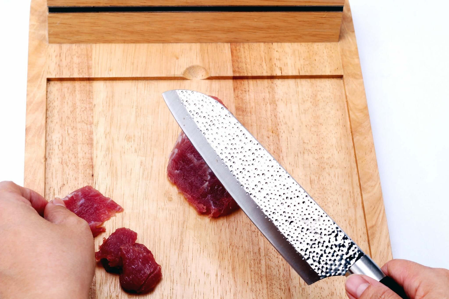Embossed Hammered Blades 3 Piece Knife Set - GIFT SET BUNDLE