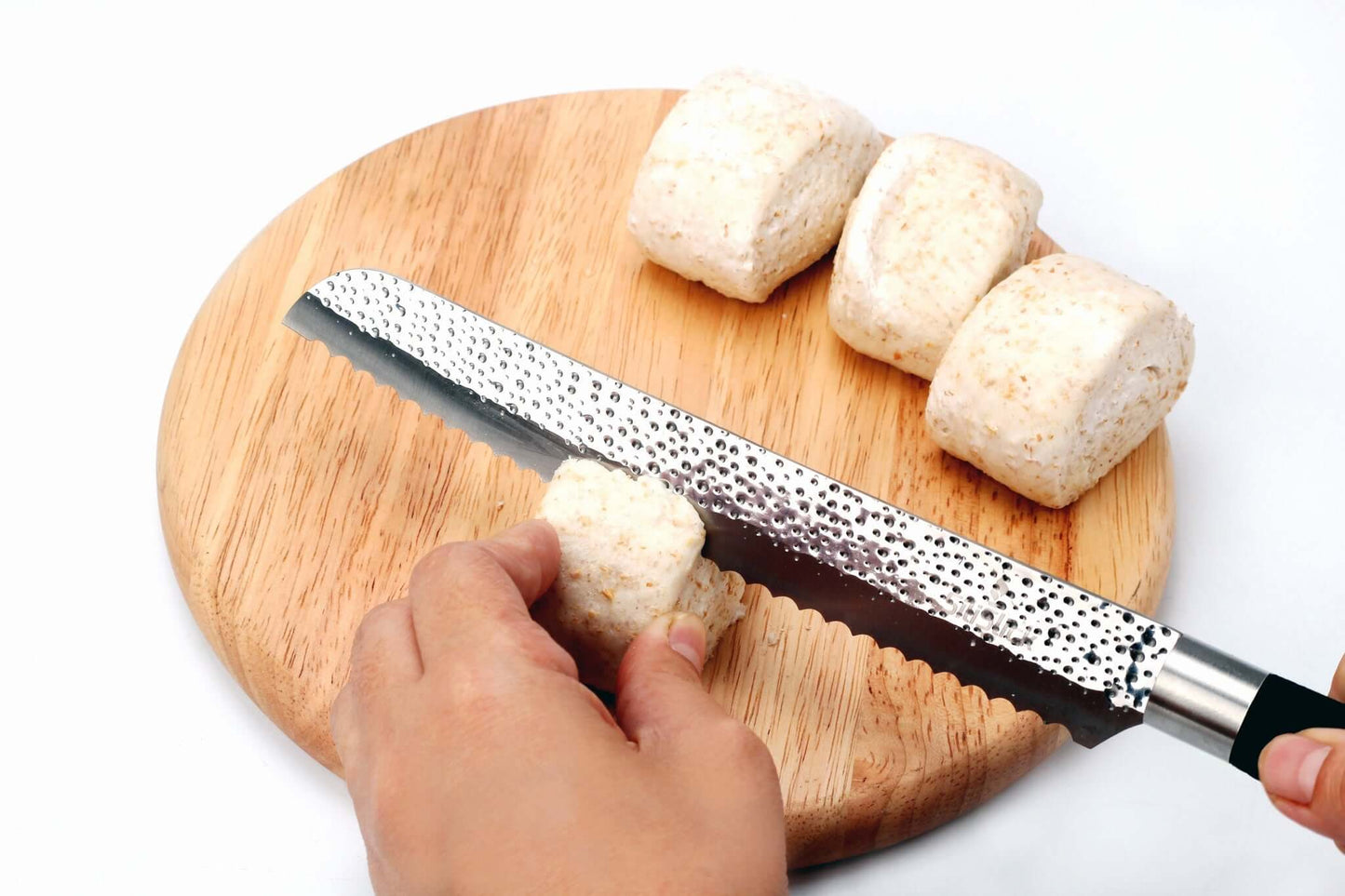 Embossed Hammered Blades 3 Piece Knife Set - GIFT SET BUNDLE