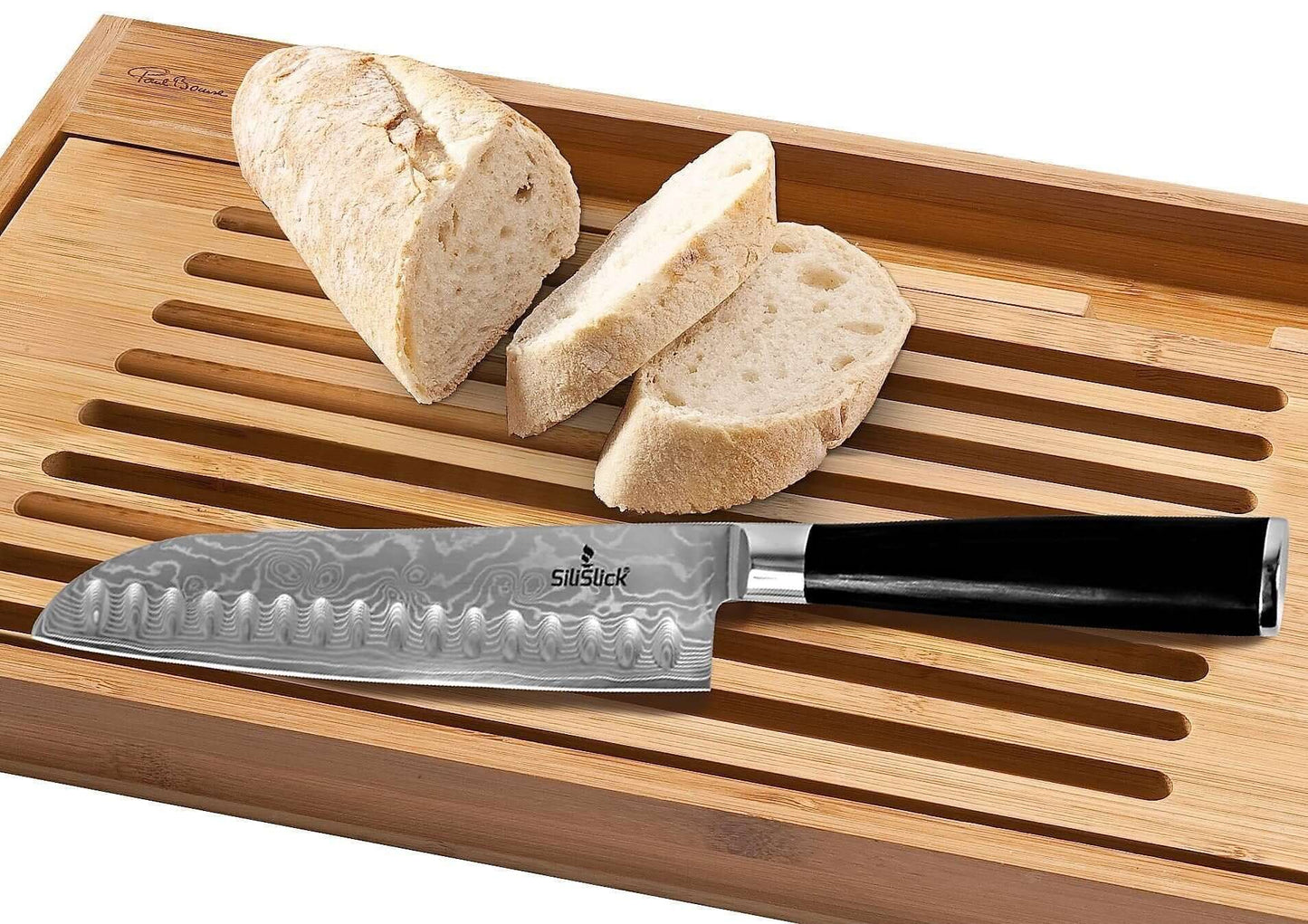Damascus VG10 Steel Santoku Knife Classic Wave